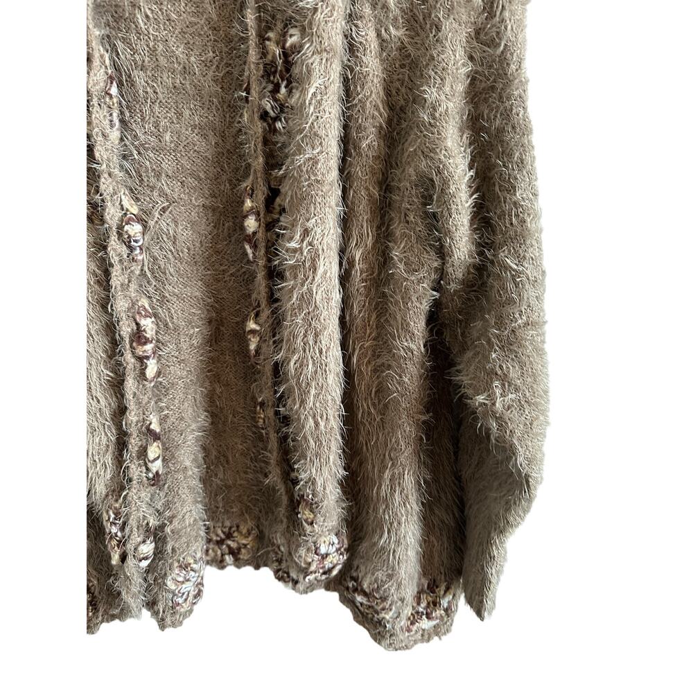 Easel Women's Small/Medium Long Sleeve Brown Knitted Cardigan - Picture 6 of 14